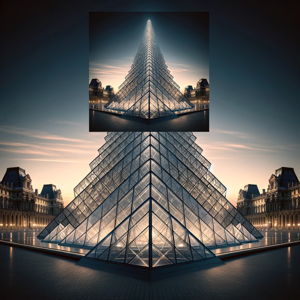 Poster 'Louvre au dessus du Louvre'