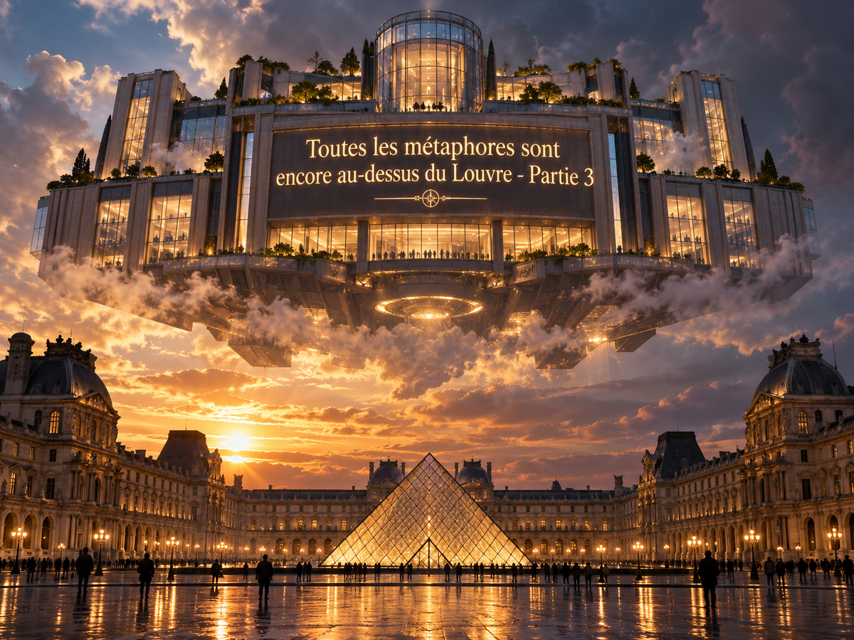 Poster 'Toutes les métaphores sont encore au-dessus du Louvre - Partie 3'