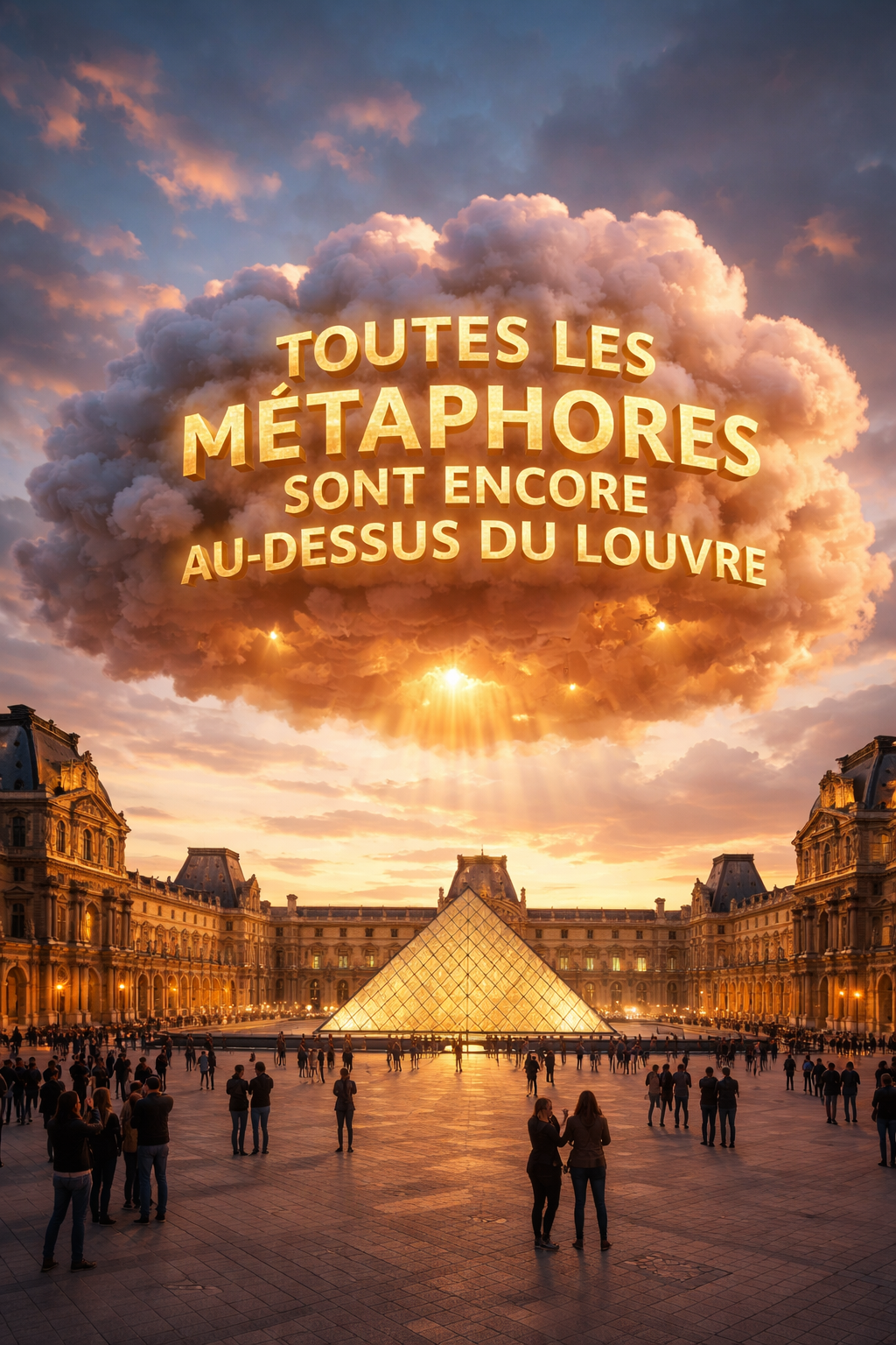 Poster 'Toutes les métaphores sont encore au-dessus du Louvre'