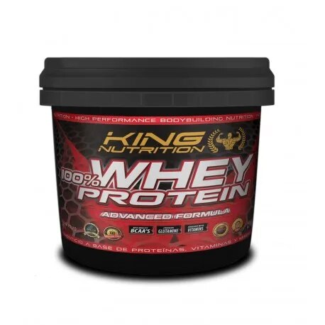 KING NUTRITION-Protéine concentrée 100% Whey Protein, 4 noix, strass et crème