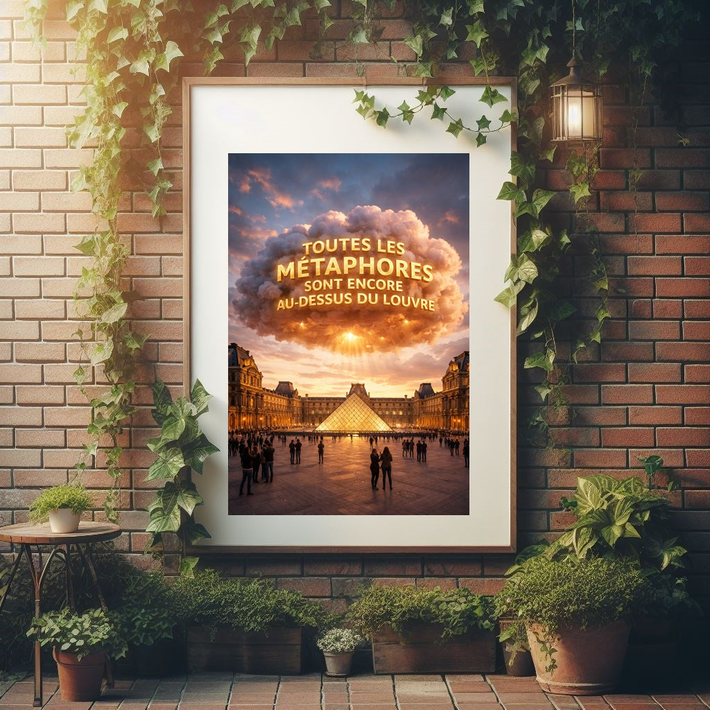 Poster 'Toutes les métaphores sont encore au-dessus du Louvre'